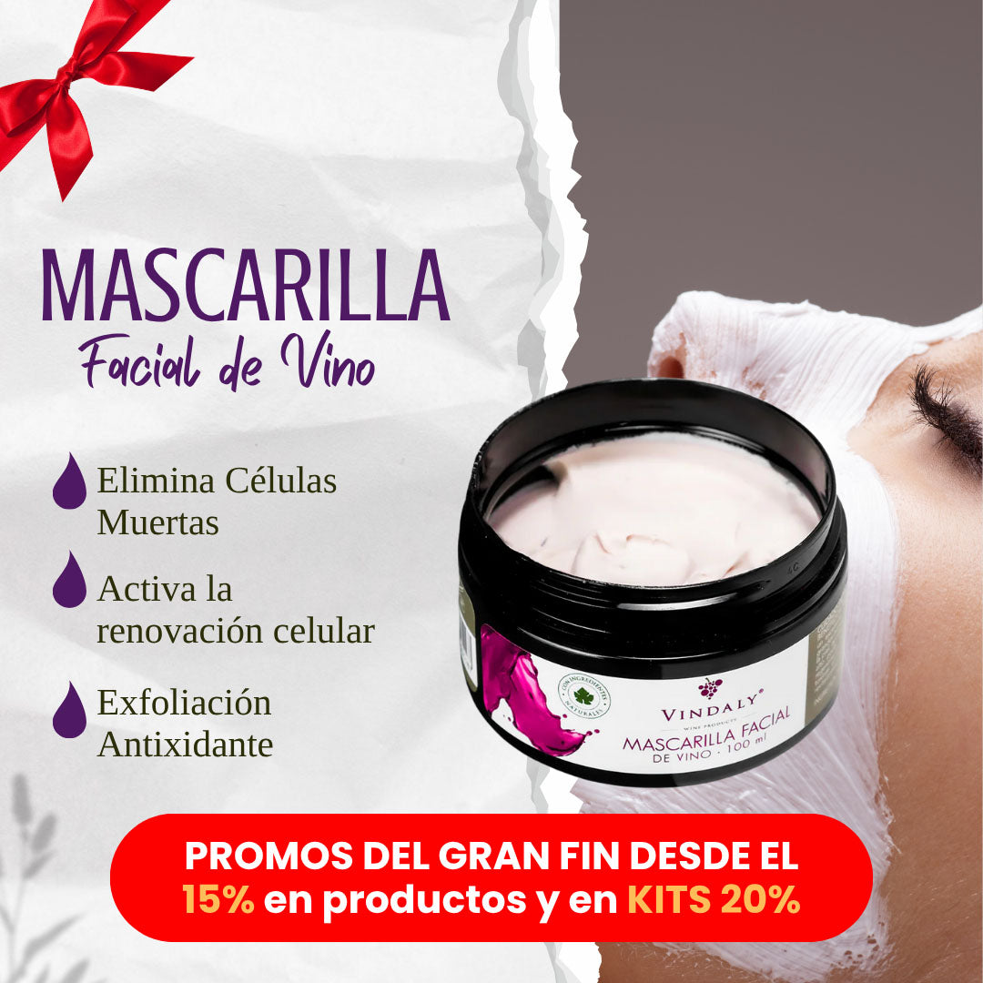 Mascarilla facial de Vino 100ml