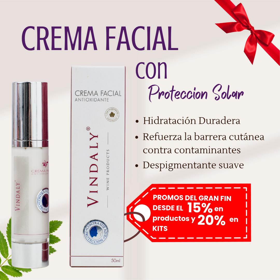 Crema facial antioxidante de día 50ml.